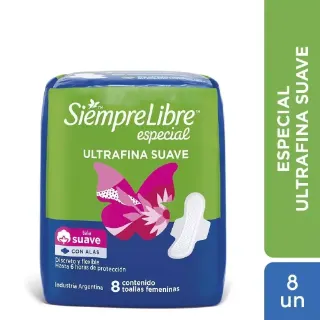 TOALLITA SIEMPRE LIBRE ULTRAFINA CON ALAS X 8