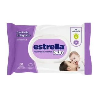 Toallas Humedas Estrella Baby cuidado relajante x50