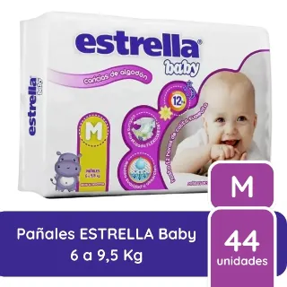 Pañal Estrella Baby Talle M x44
