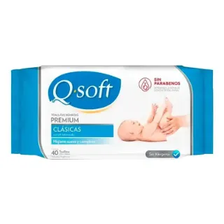 Toallas Humedas Premium Clasicas Qsoft x40