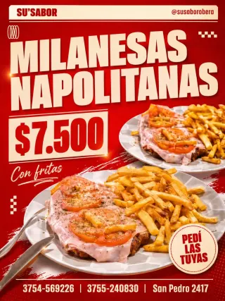 Milanesa Napolitana con Fritas