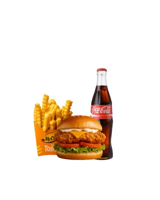 combo Crispy chicken burger