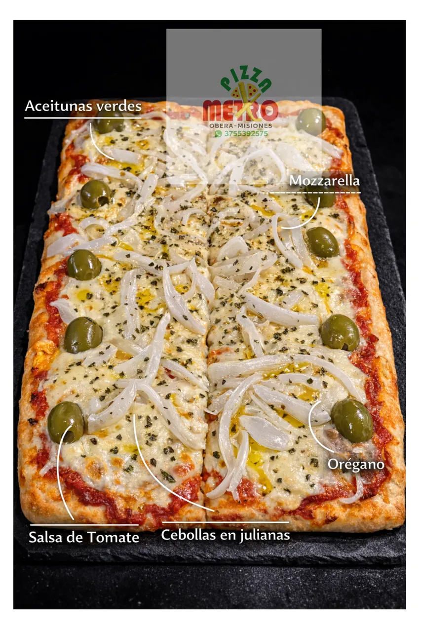 1/4 Fugazzeta(6 porciones)